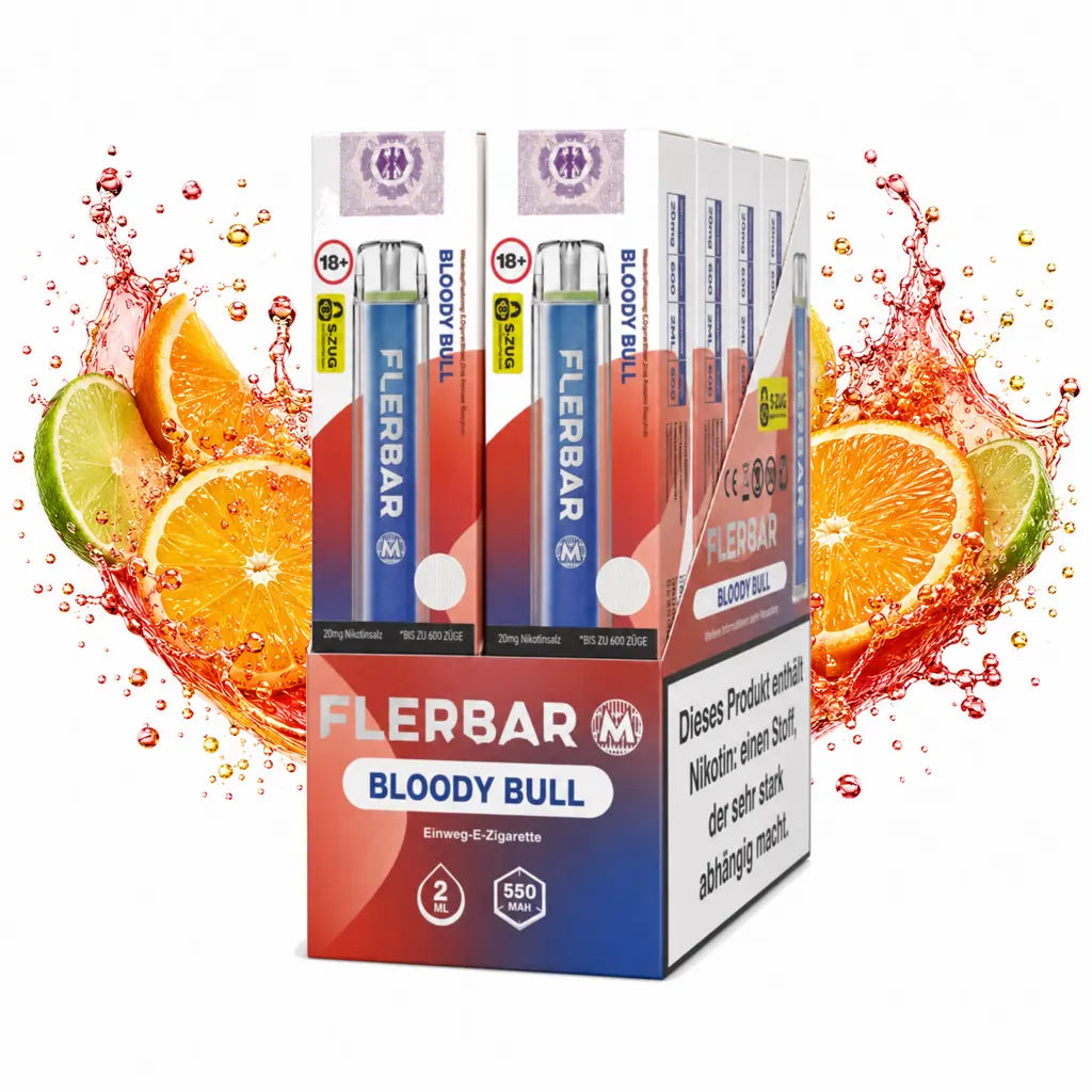FLERBAR 600 Bloody Bull 10er Pack – 20 mg/ml – 600 Züge