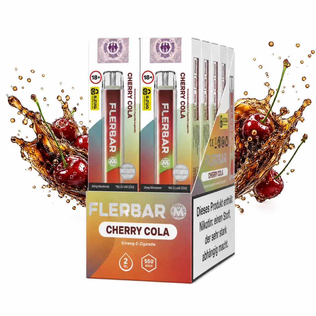 FLERBAR 600 Cherry Cola 10er Pack – 20 mg/ml – 600 Züge