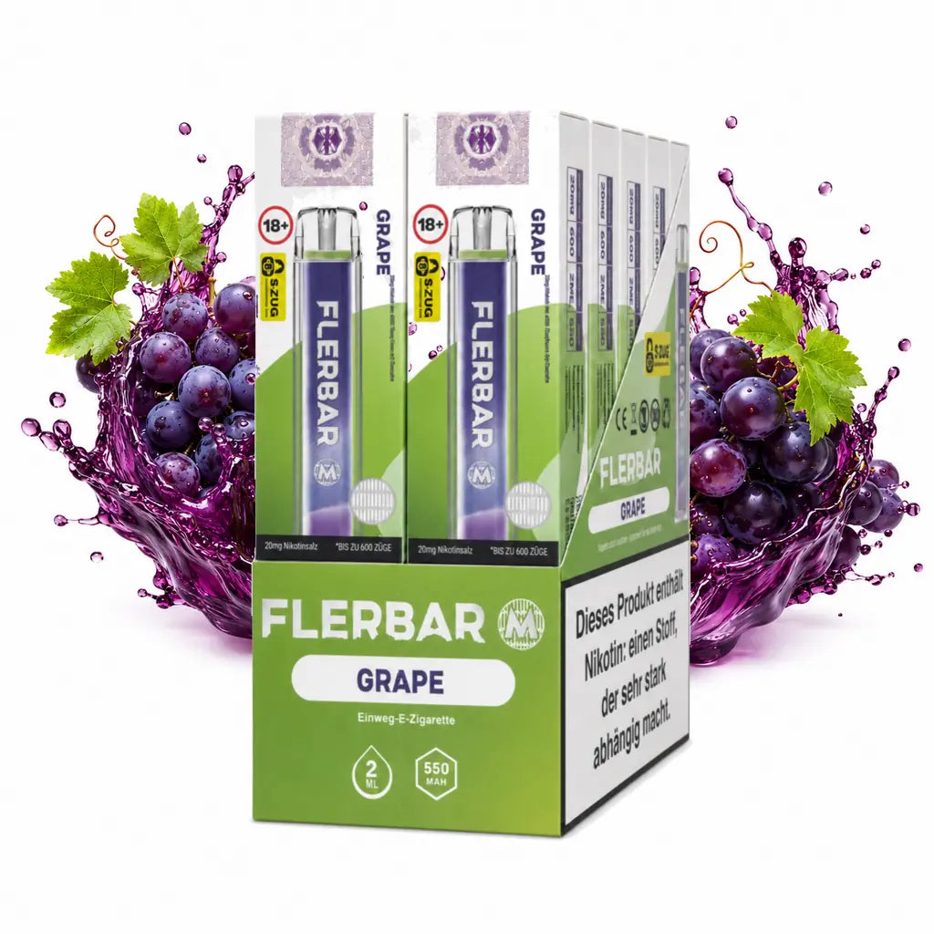 FLERBAR 600 Grape 10er Pack – 20 mg/ml – 600 Züge