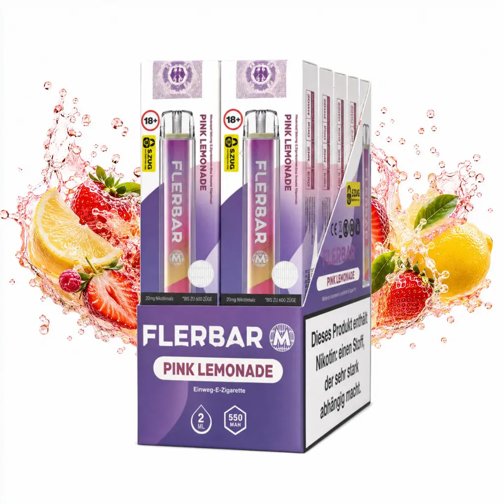 FLERBAR 600 Pink Lemonade 10er Pack – 20 mg/ml – 600 Züge