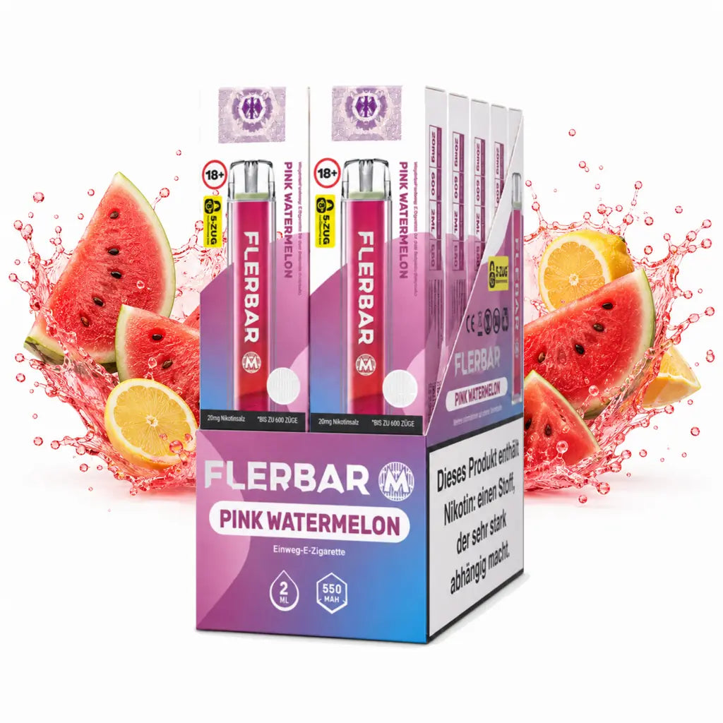 FLERBAR 600 Pink Watermelon 10er Pack – 20 mg/ml – 600 Züge