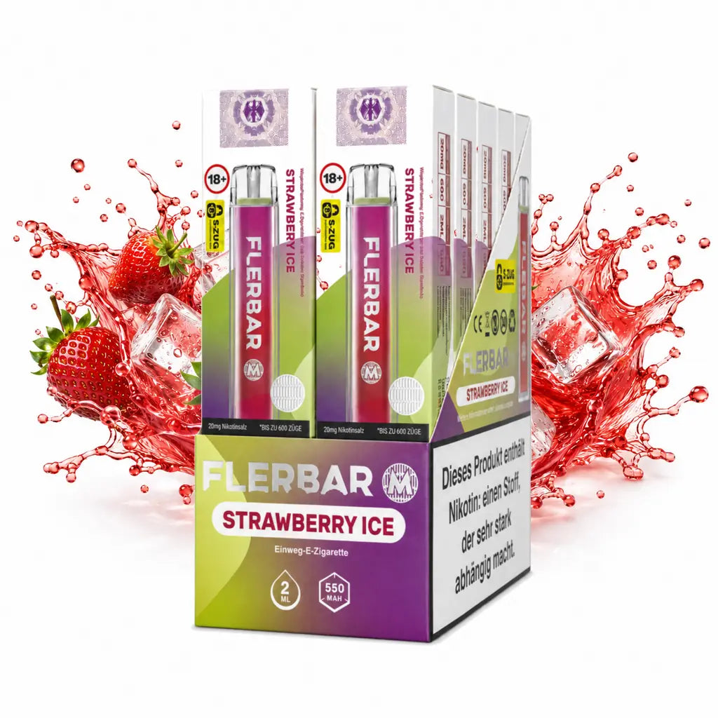 FLERBAR 600 Strawberry Ice 10er Pack – 20 mg/ml – 600 Züge