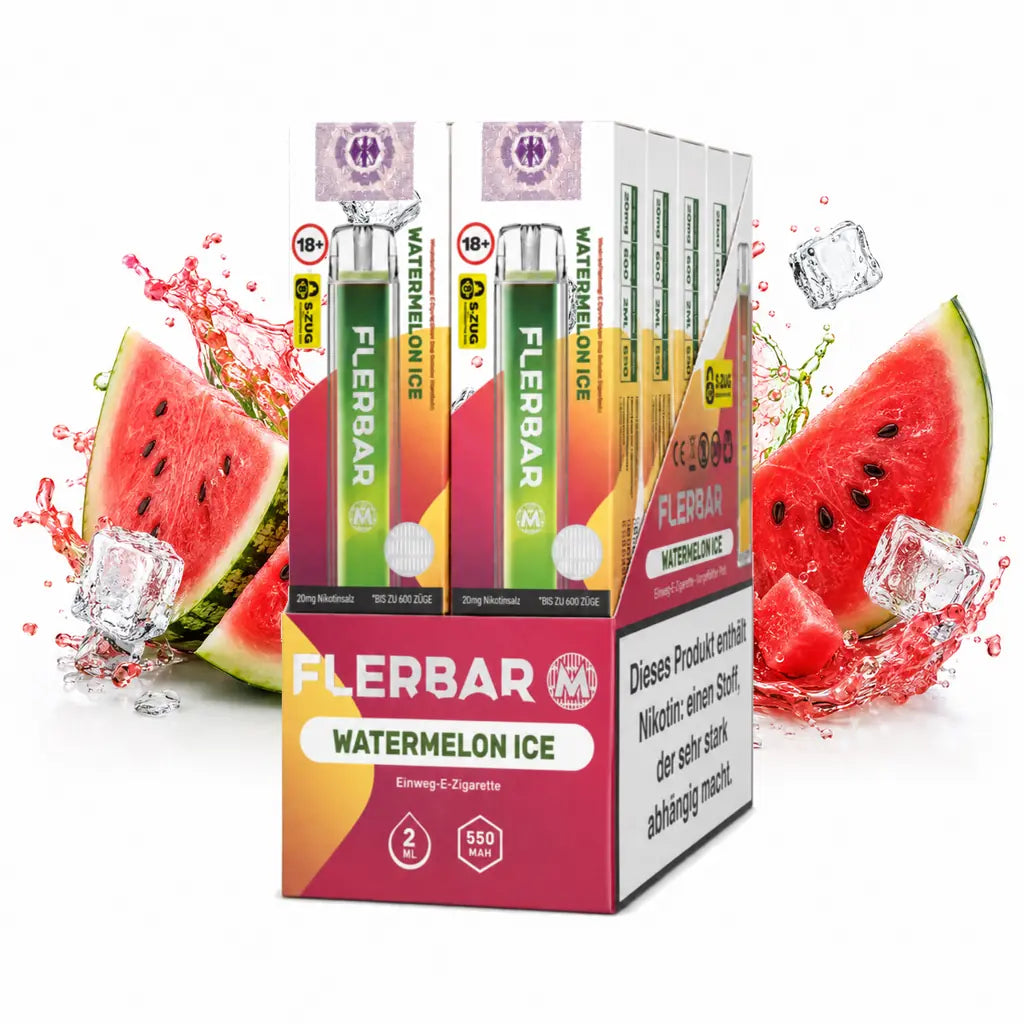 FLERBAR 600 Watermelon Ice 10er Pack – 20 mg/ml – 600 Züge