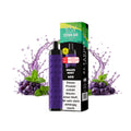 AL FAKHER Crown Bar 600 Grape Mint, 20 mg/ml, mit Verpackung, Weintrauben und Minzblättern