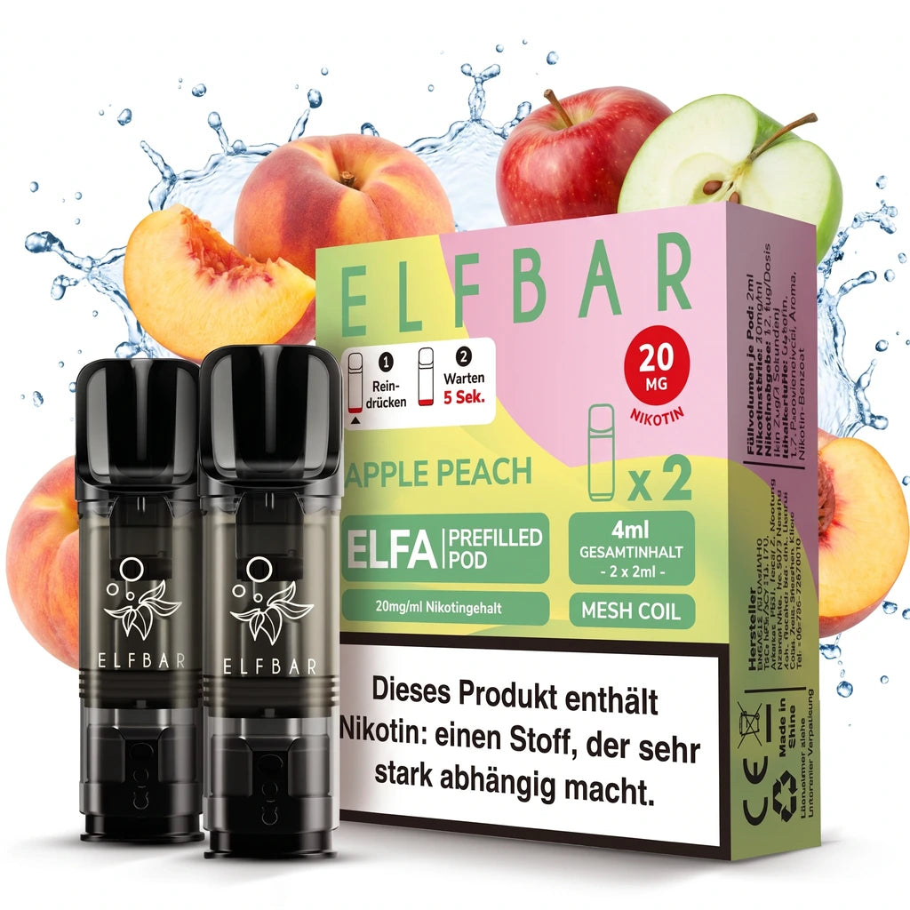 ELFBAR ELFA Prefilled Pods – Apple Peach – 20 mg/ml – 2er-Pack