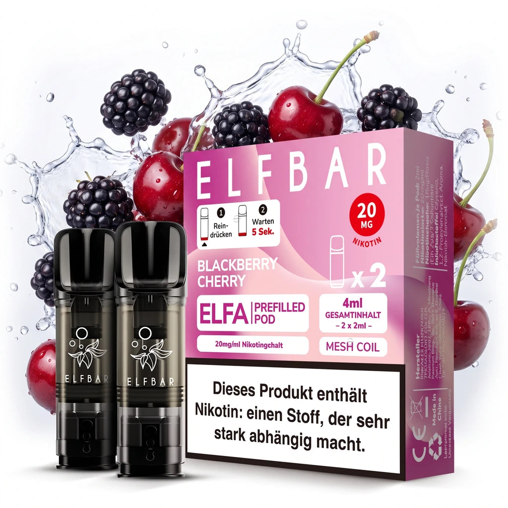 ELFBAR ELFA Prefilled Pods – Blackberry Cherry – 20 mg/ml – 2er-Pack
