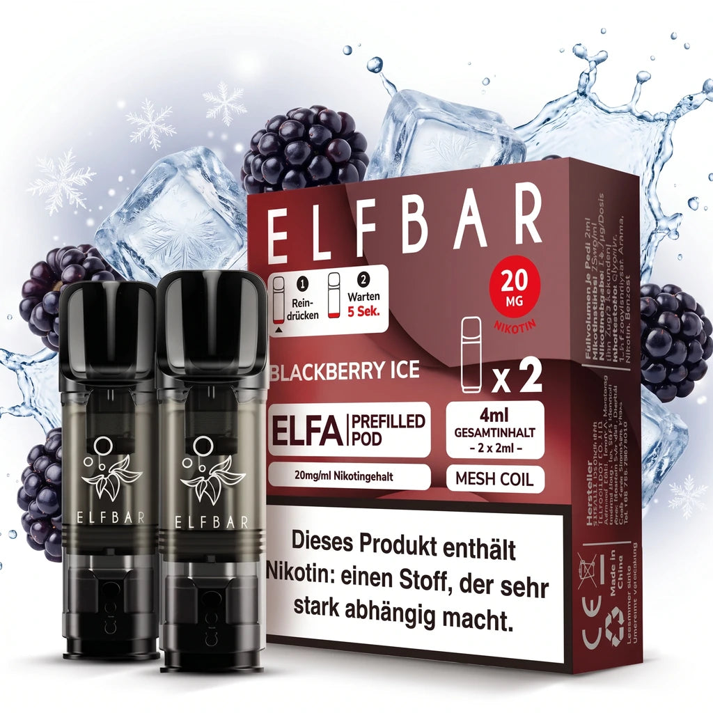 ELFBAR ELFA Prefilled Pods – Blackberry Ice – 20 mg/ml – 2er-Pack
