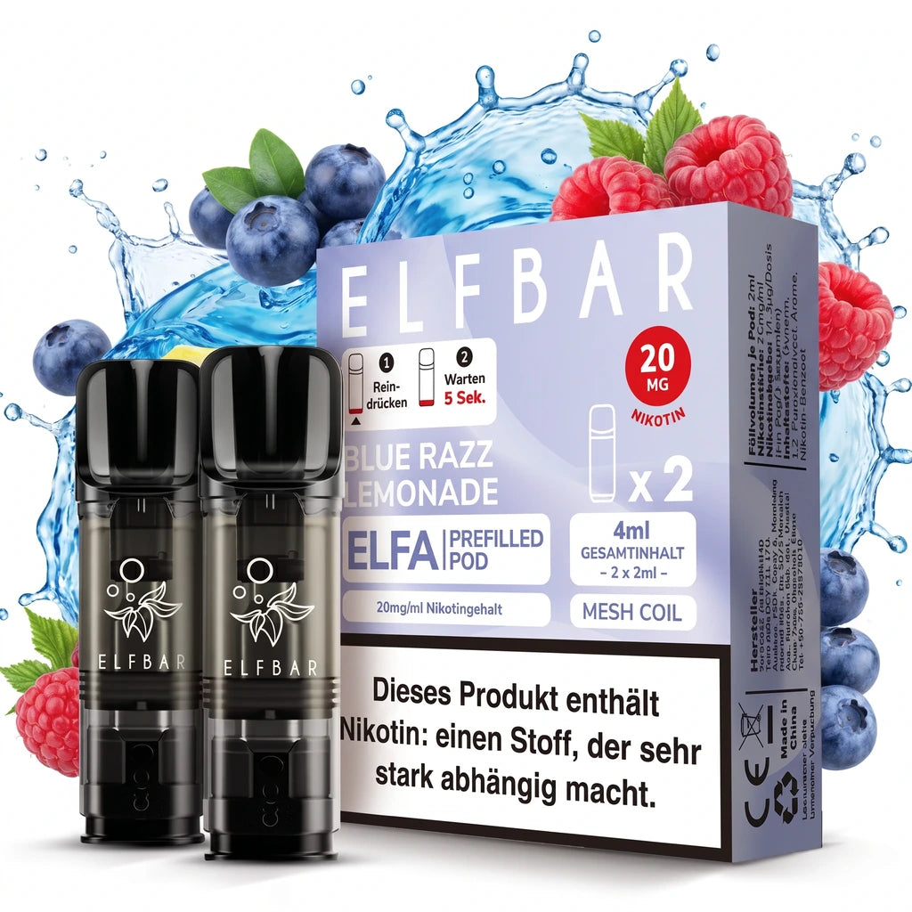 ELFBAR ELFA Prefilled Pods – Blue Razz Lemonade – 20 mg/ml – 2er-Pack