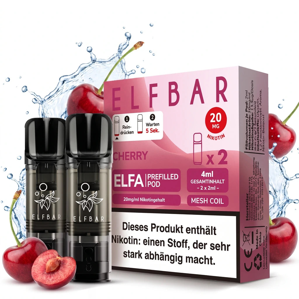 ELFBAR ELFA Prefilled Pods – Cherry – 20 mg/ml – 2er-Pack