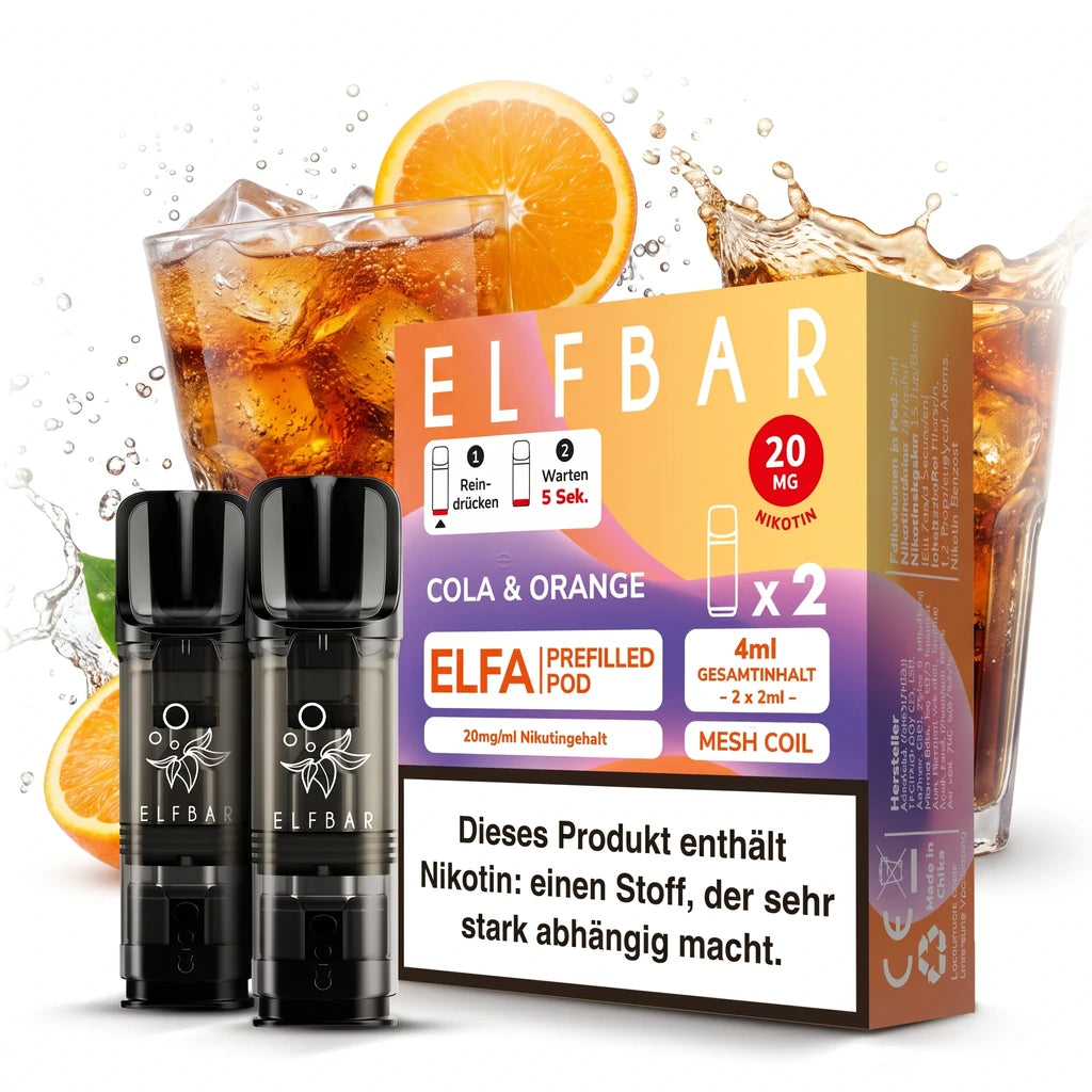 ELFBAR ELFA Prefilled Pods – Cola Orange – 20 mg/ml – 2er-Pack