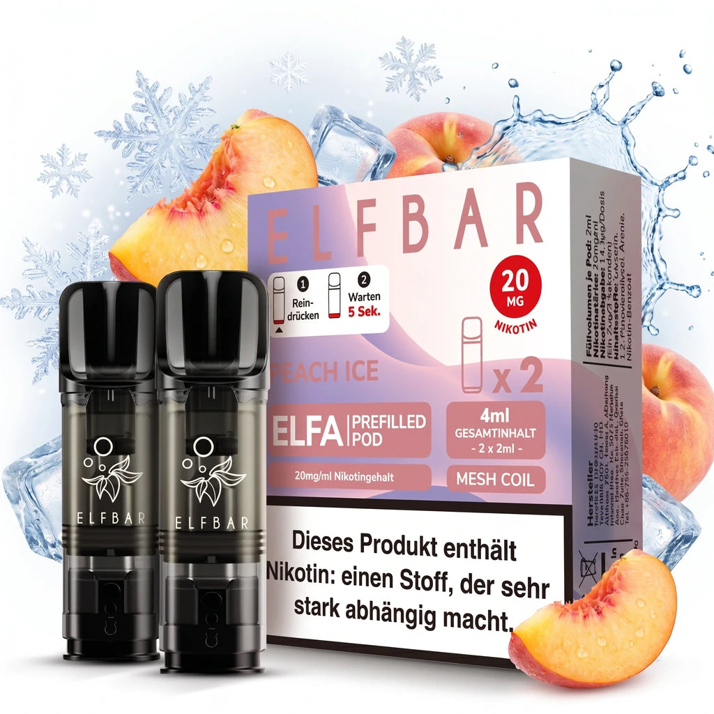ELFBAR ELFA Prefilled Pods – Peach Ice – 20 mg/ml – 2er-Pack