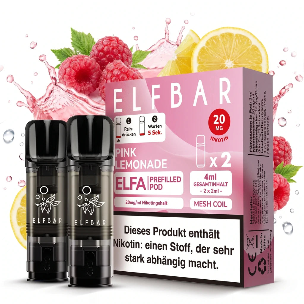 ELFBAR ELFA Prefilled Pods – Pink Lemonade – 20 mg/ml – 2er-Pack