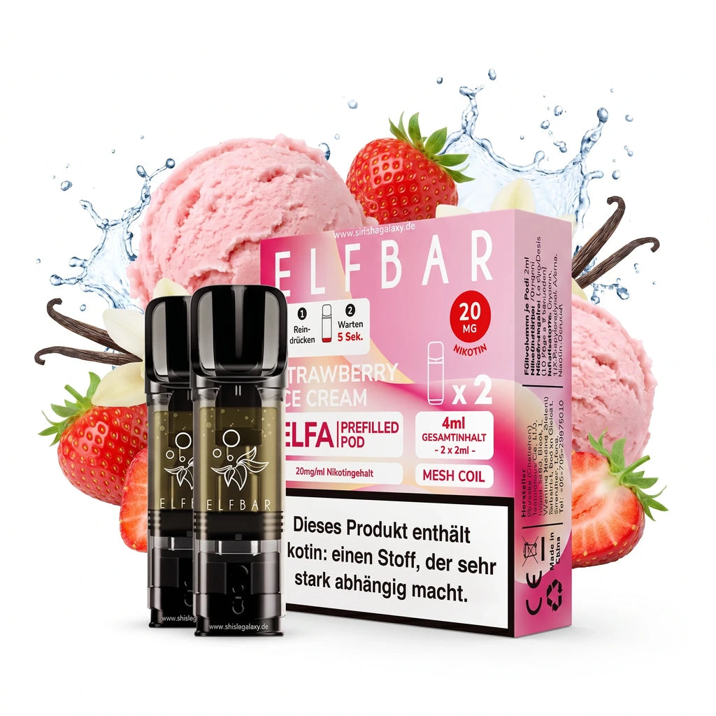 ELFBAR ELFA Prefilled Pods – Strawberry Ice Cream – 20 mg/ml – 2er-Pack