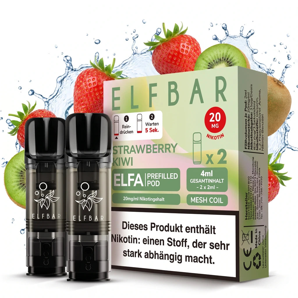 ELFBAR ELFA Prefilled Pods – Strawberry Kiwi – 20 mg/ml – 2er-Pack