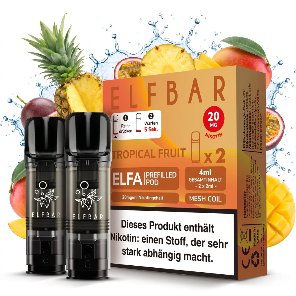 ELFBAR ELFA Prefilled Pods – Tropical Fruit – 20 mg/ml – 2er-Pack