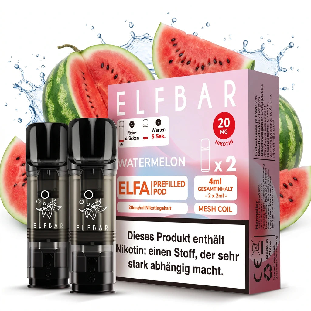 ELFBAR ELFA Prefilled Pods – Watermelon – 20 mg/ml – 2er-Pack