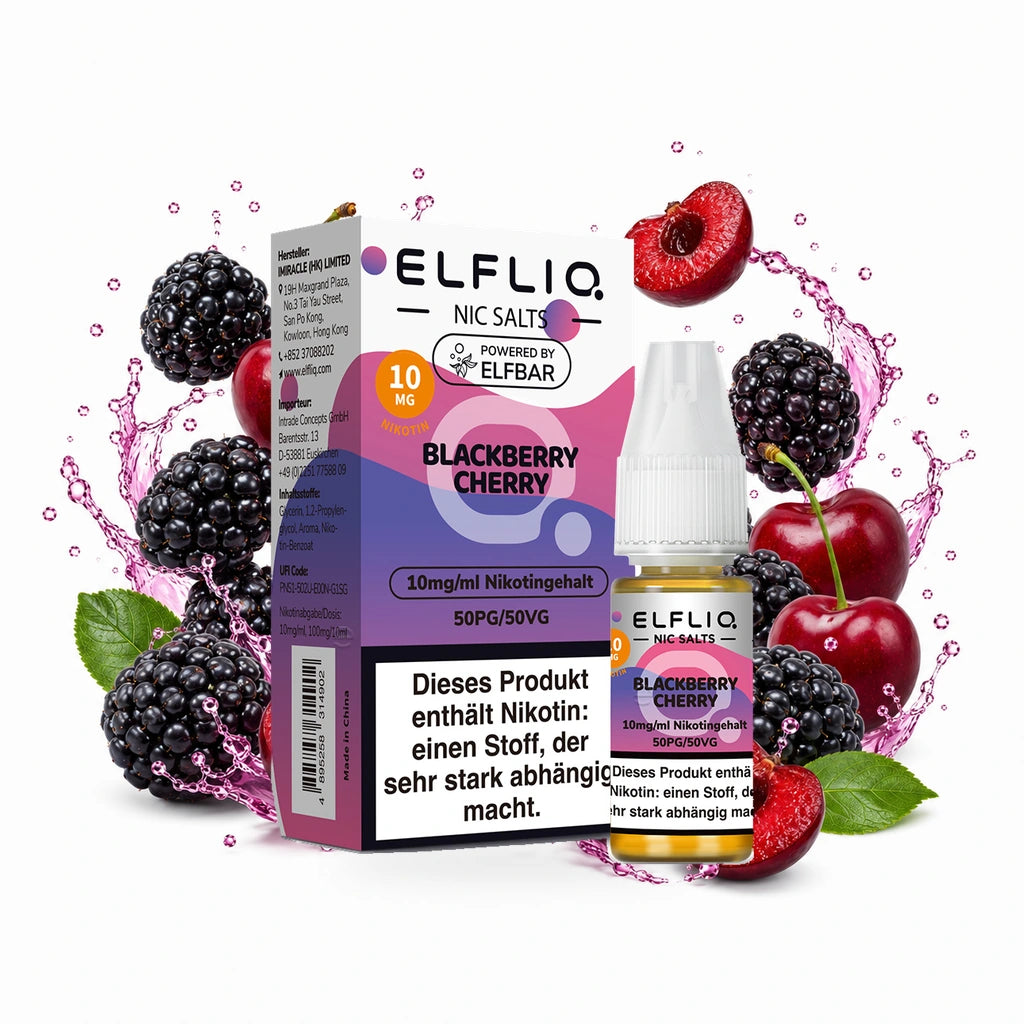 ELFBAR ELFLIQ Blackberry Cherry 10 mg/ml – 10 ml Nikotinsalz-Liquid