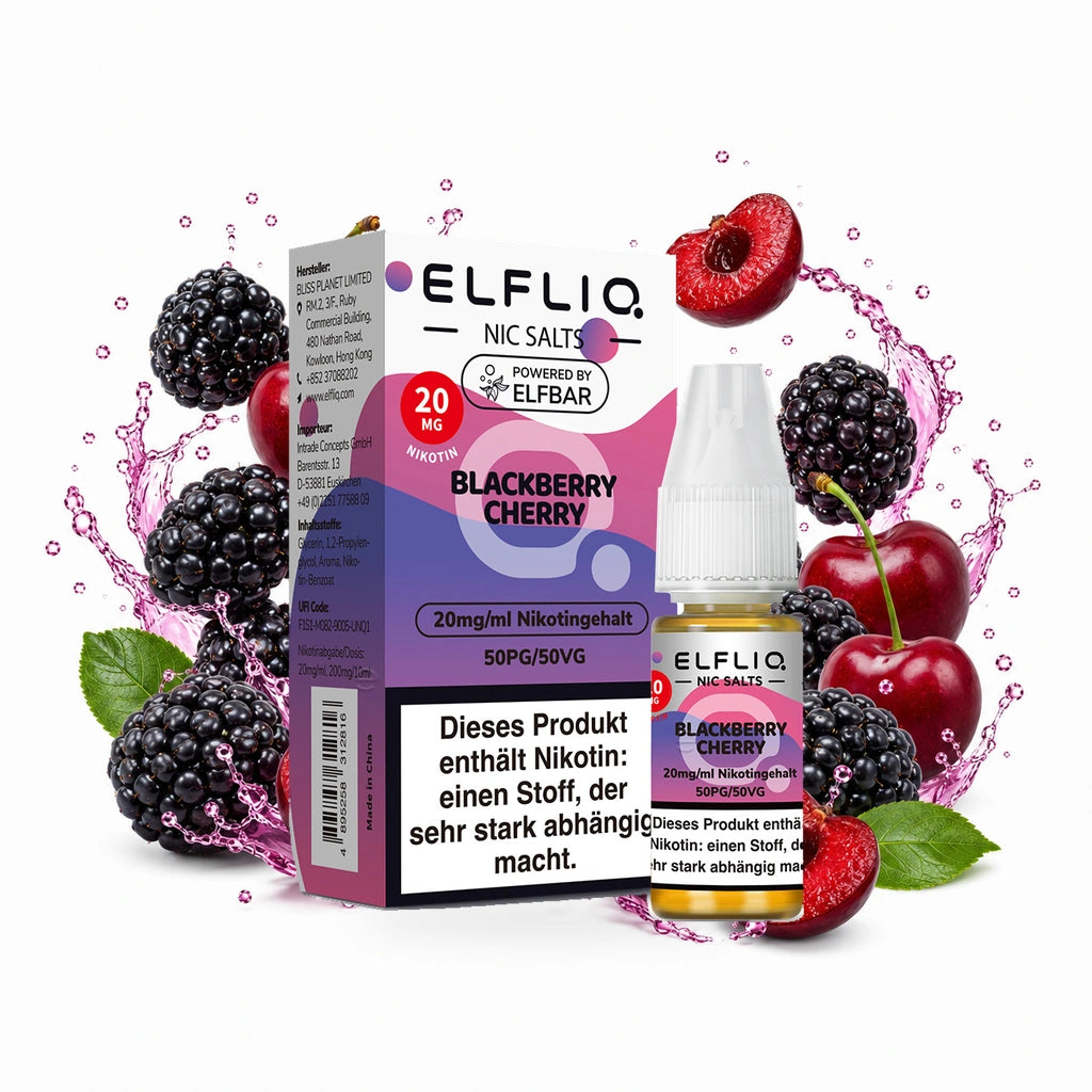 ELFBAR ELFLIQ Blackberry Cherry 20 mg/ml – 10 ml Nikotinsalz-Liquid