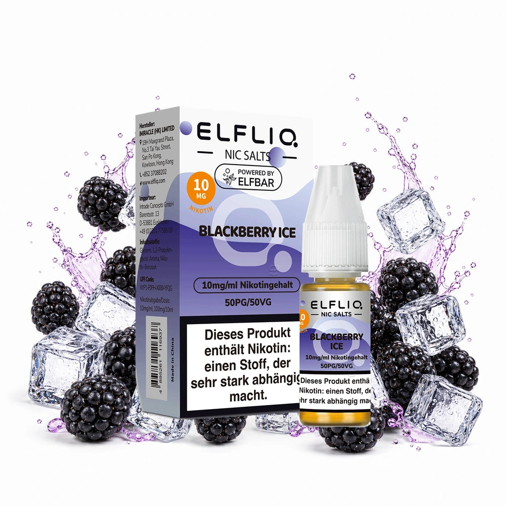 ELFBAR ELFLIQ Blackberry Ice 10 mg/ml – 10 ml Nikotinsalz-Liquid