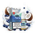 ELFBAR ELFLIQ Coconut Blueberry 20 mg/ml – Verpackung und 10-ml-Flasche
