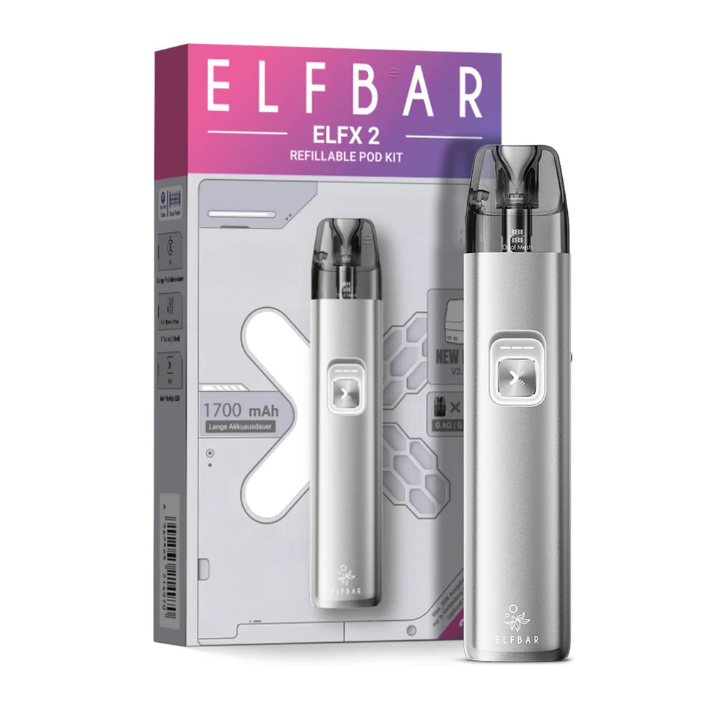 ELFBAR ELFX 2 Kit – Titanium Silver – 1700 mAh – Ansicht 2