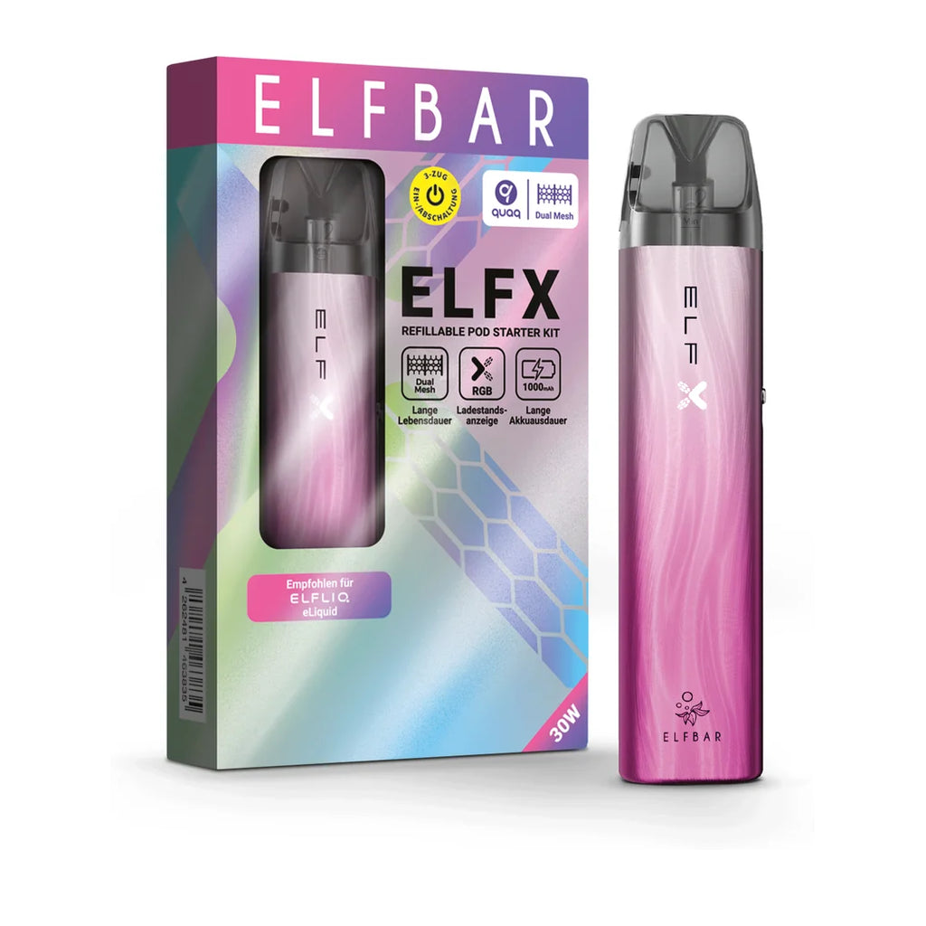 ELFBAR ELFX Kit – Silver Pink – 1000 mAh – Ansicht 2