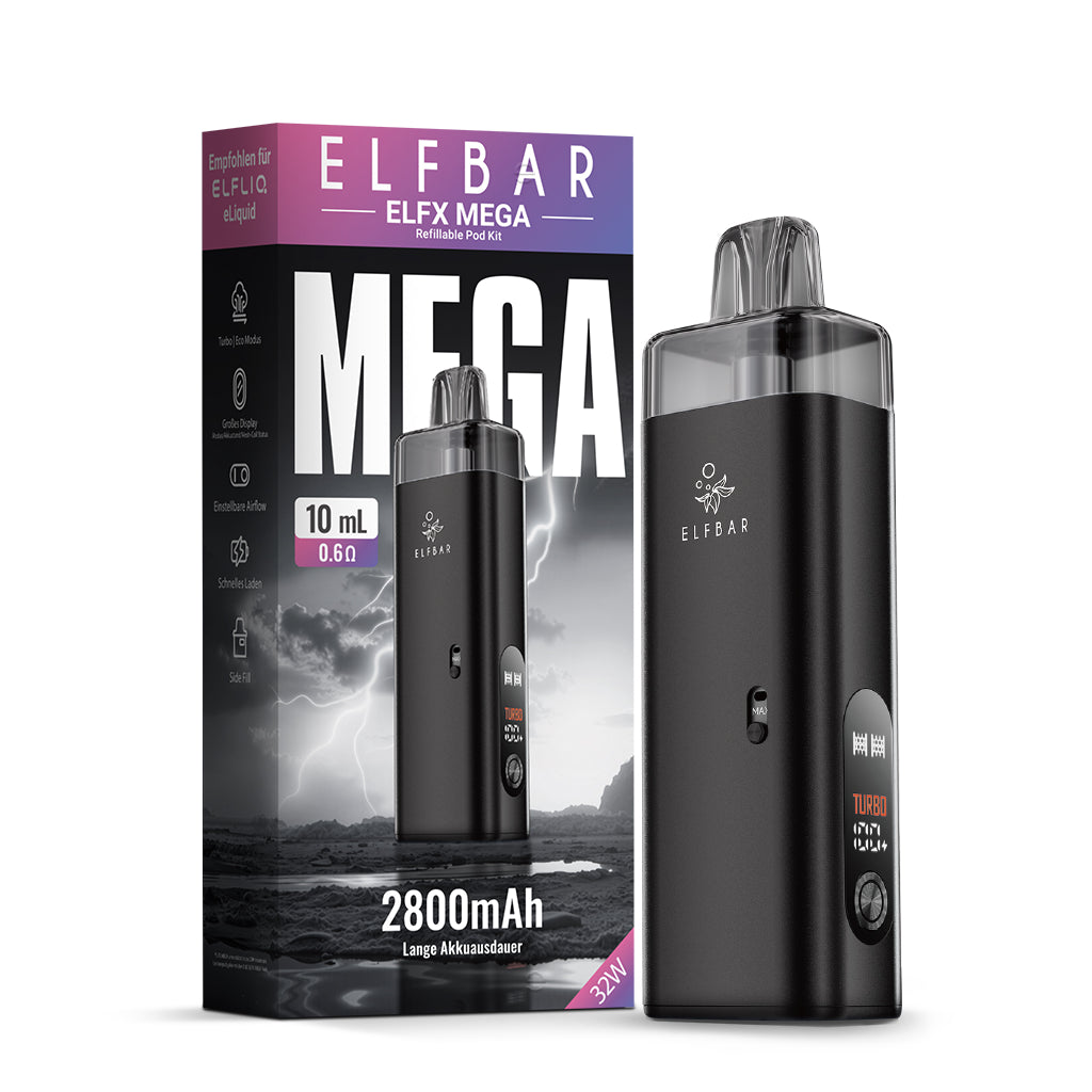 ELFBAR ELFX Mega Kit – Black – 2400 mAh – Ansicht 2