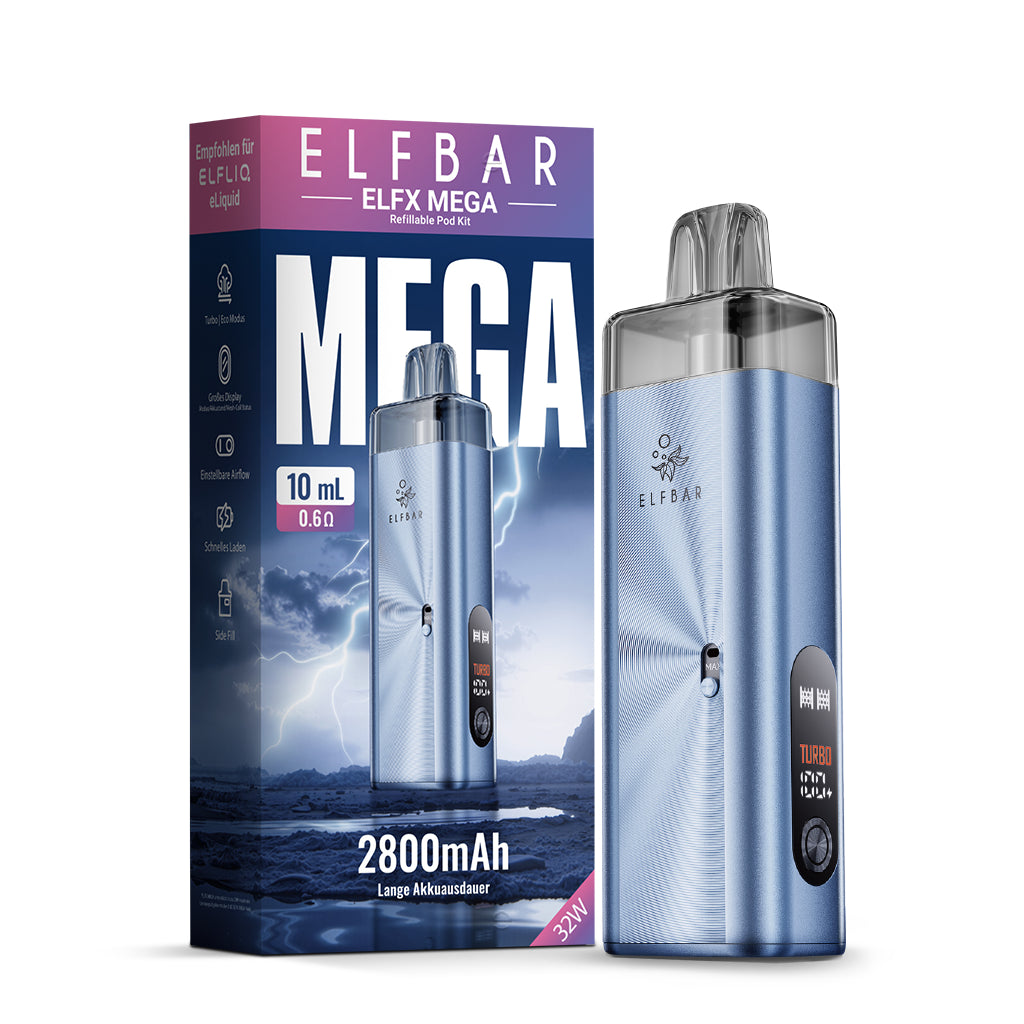 ELFBAR ELFX Mega Kit – Cyan – 2400 mAh – Ansicht 2
