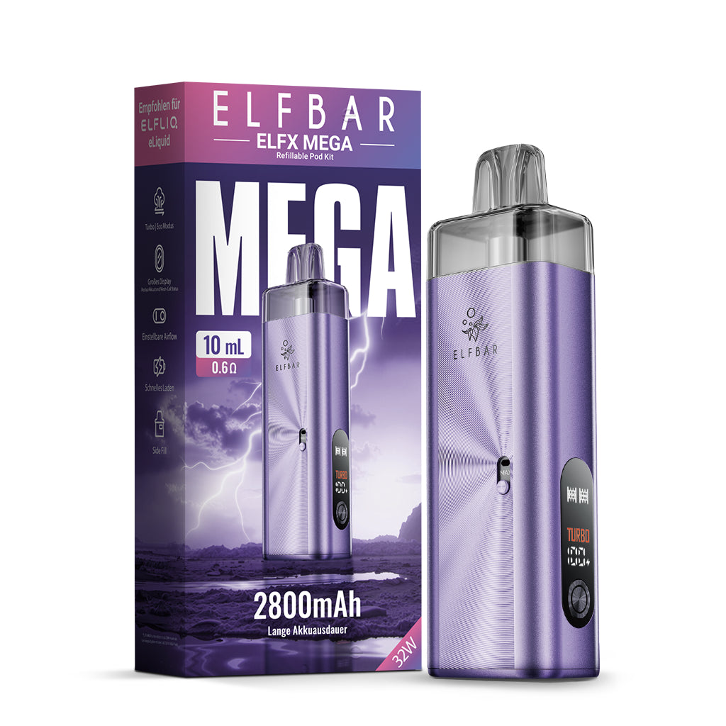 ELFBAR ELFX Mega Kit – Purple – 2400 mAh – Ansicht 2