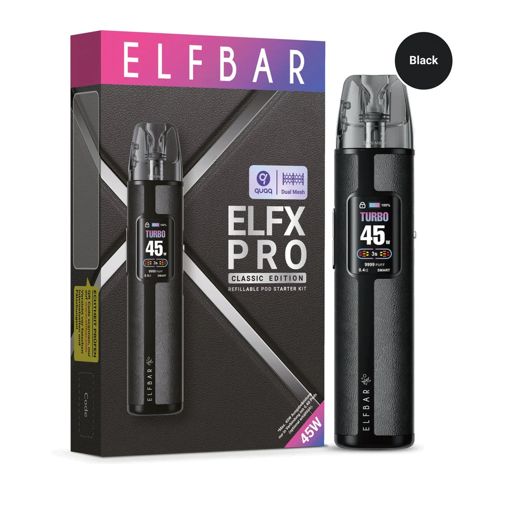 ELFBAR ELFX Pro Kit – Black – 1200 mAh
