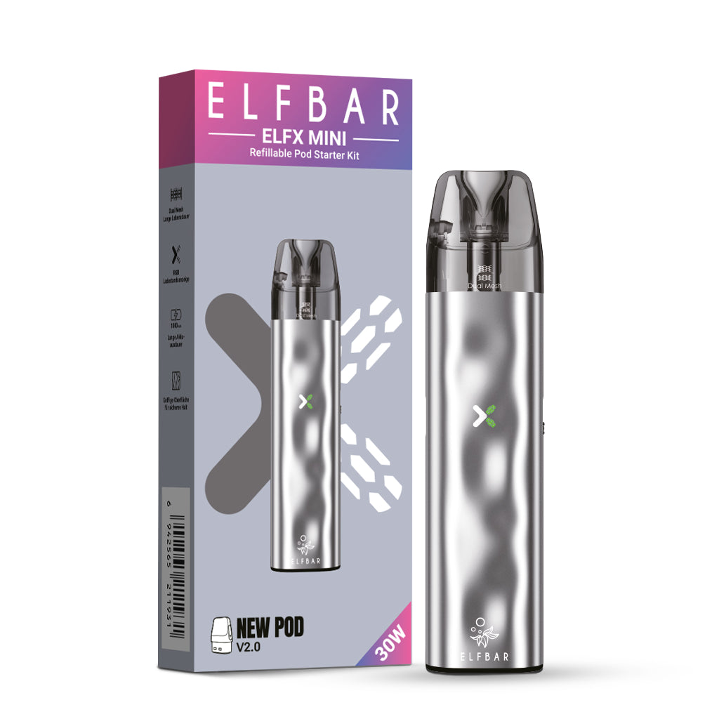 ELFBAR ELFX Mini Kit – Silver – 1000 mAh – Ansicht 2