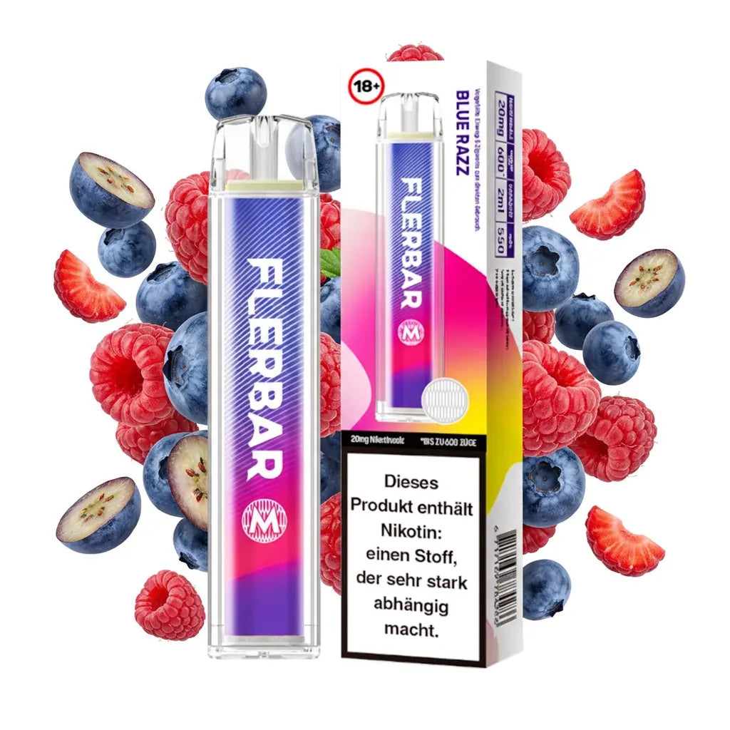 FLERBAR 600 – Blue Razz – 20 mg/ml – 600 Züge