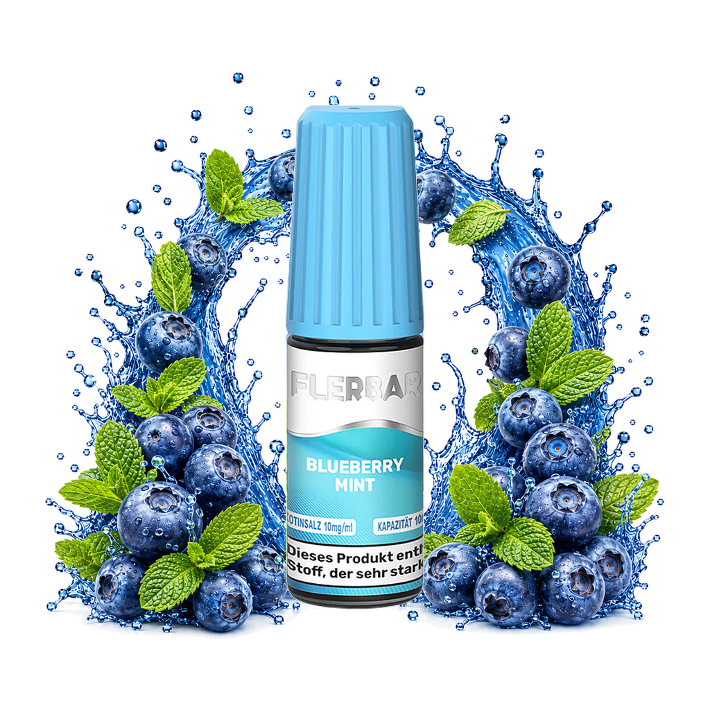 FLERBAR Liquid Blueberry Mint 10 mg/ml – 10 ml Nikotinsalz-Liquid