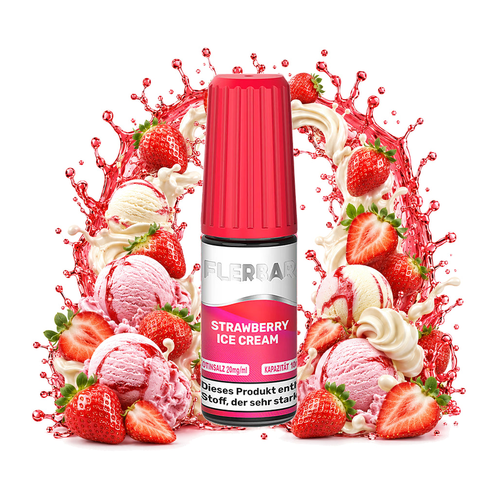 FLERBAR Liquid Strawberry Ice Cream 20 mg/ml – 10 ml Nikotinsalz-Liquid