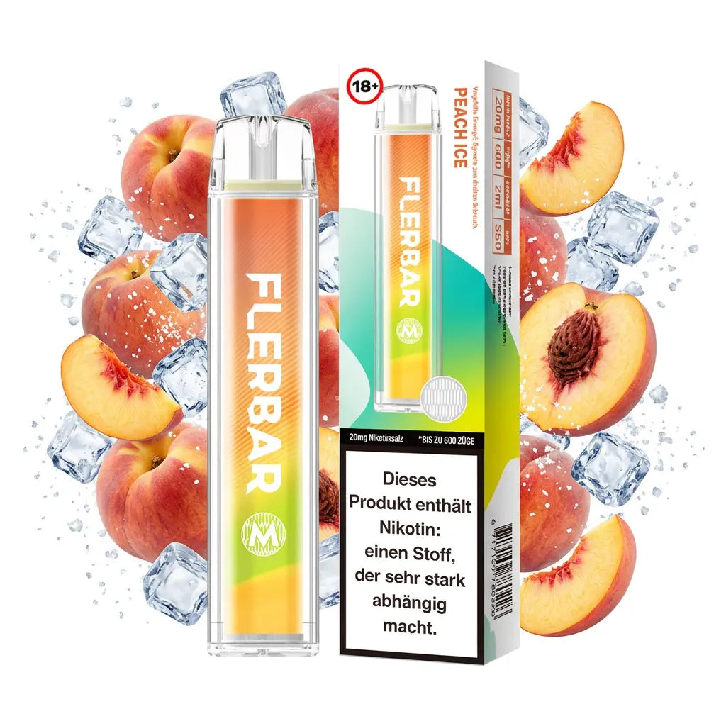 FLERBAR 600 – Peach Ice – 20 mg/ml – 600 Züge