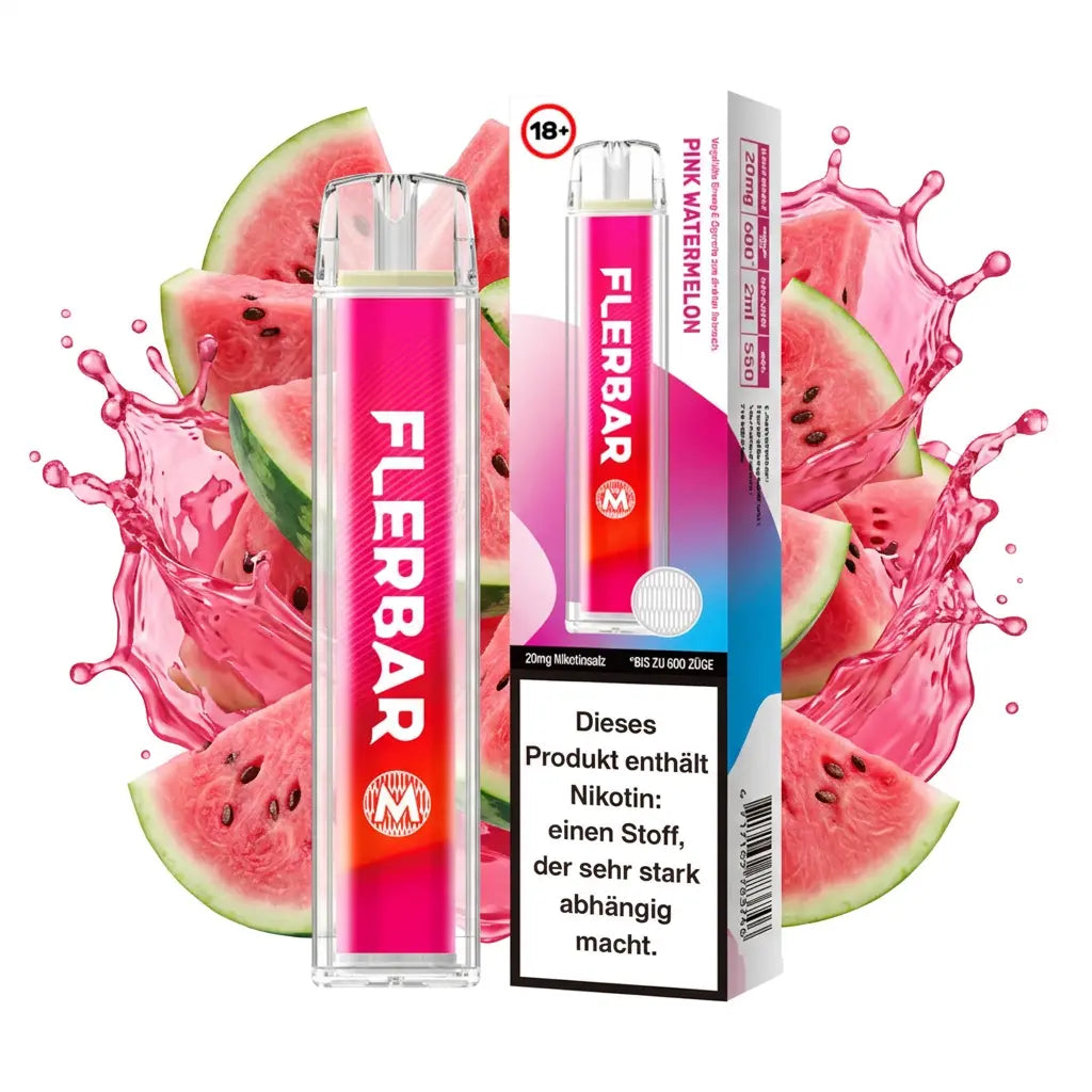 FLERBAR 600 – Pink Watermelon – 20 mg/ml – 600 Züge