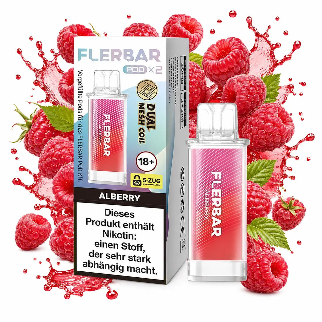 FLERBAR Pod X2 – Alberry – 20 mg/ml – 2er-Pack