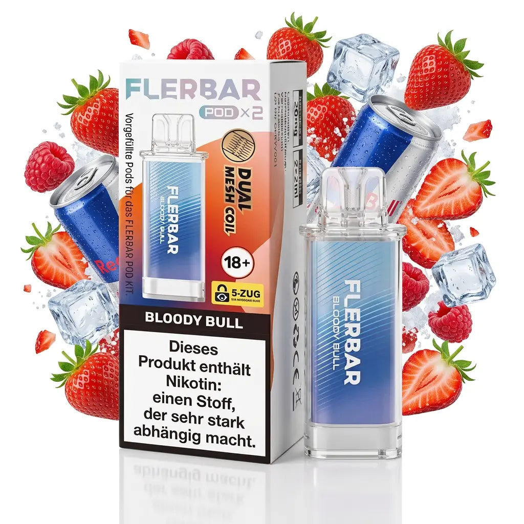 FLERBAR Pod X2 – Bloody Bull – 20 mg/ml – 2er-Pack