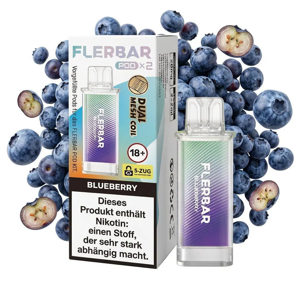 FLERBAR Pod X2 – Blueberry – 20 mg/ml – 2er-Pack