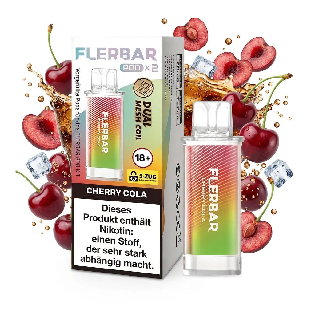 FLERBAR Pod X2 – Cherry Cola – 20 mg/ml – 2er-Pack