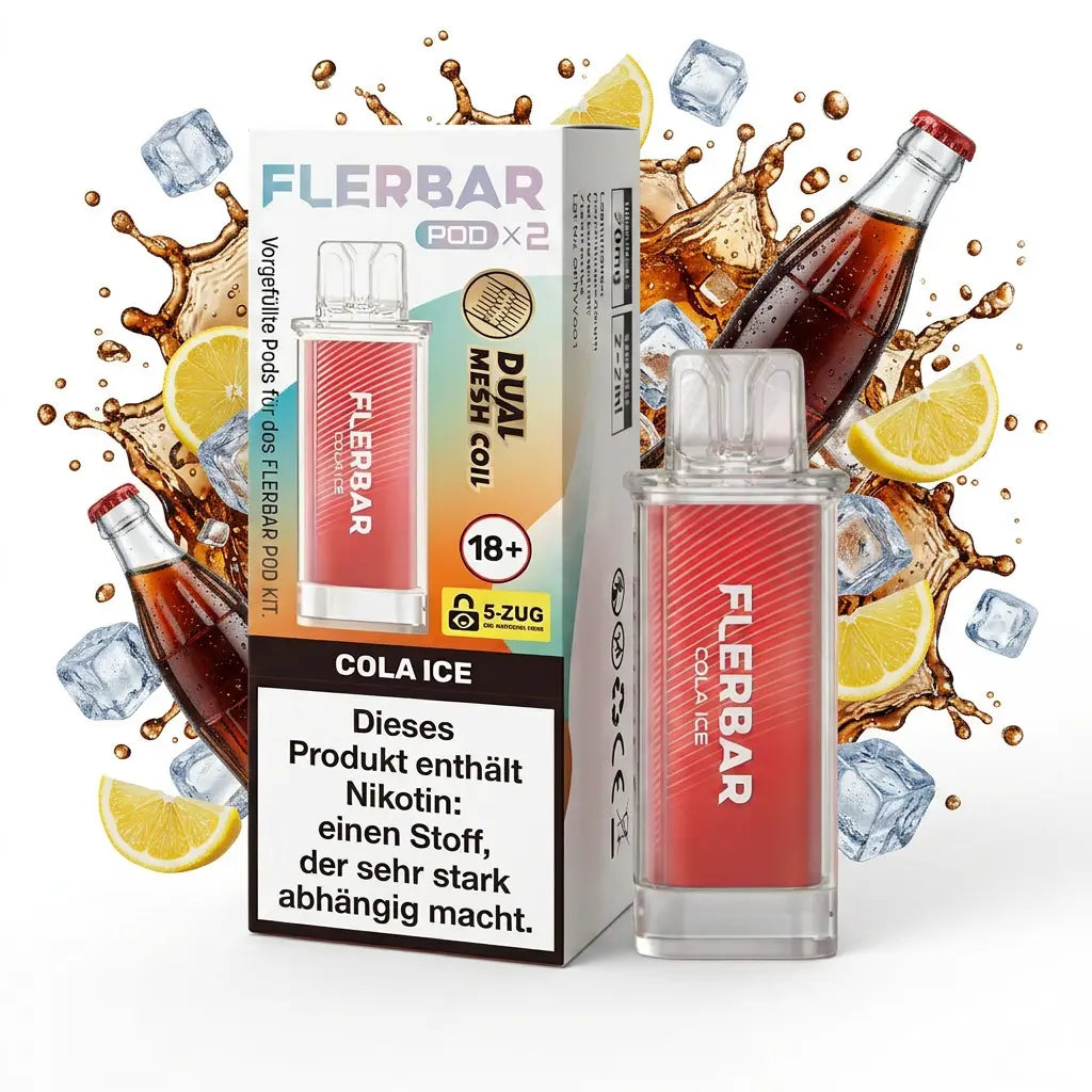 FLERBAR Pod X2 – Cola Ice – 20 mg/ml – 2er-Pack