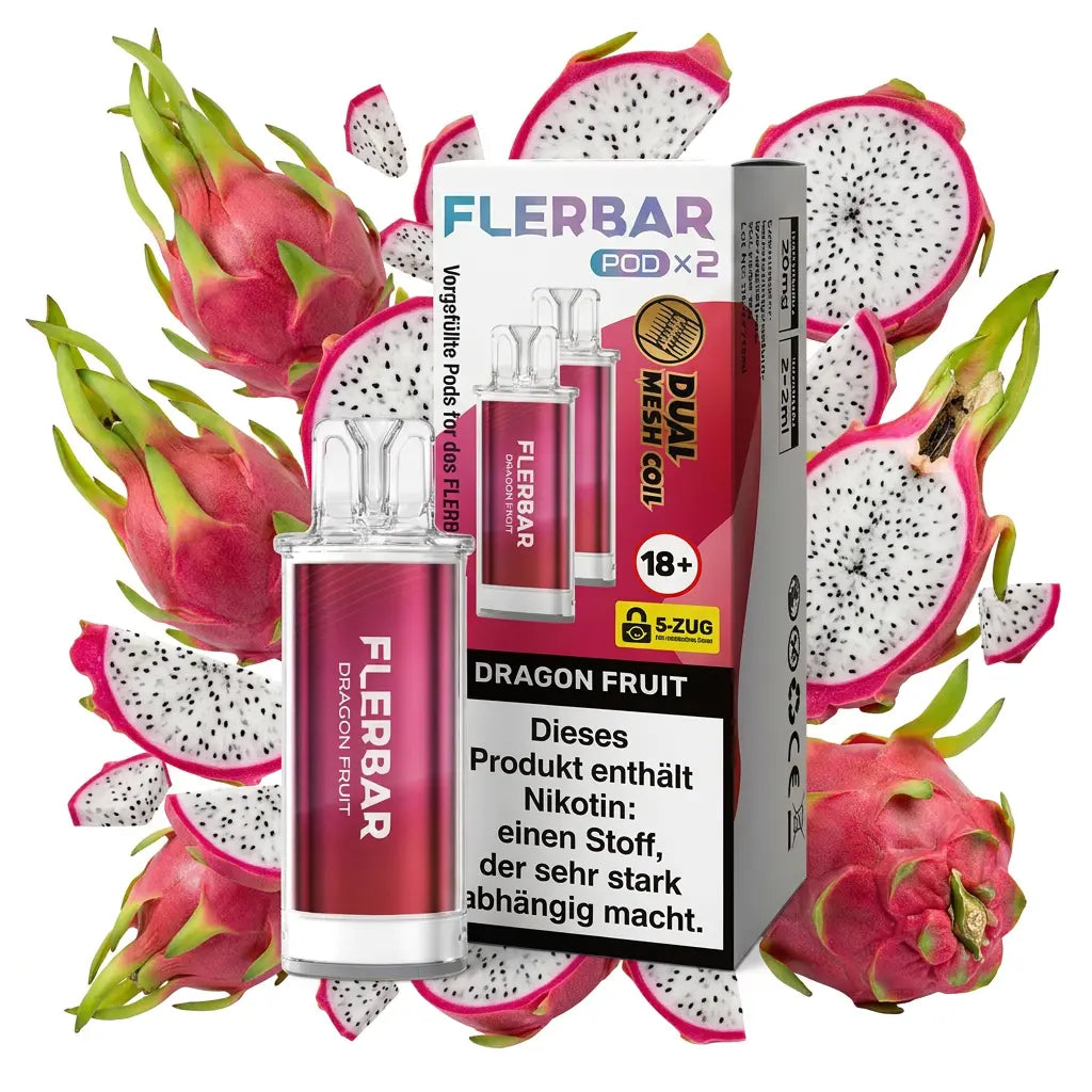 FLERBAR Pod X2 – Dragon Fruit – 20 mg/ml – 2er-Pack