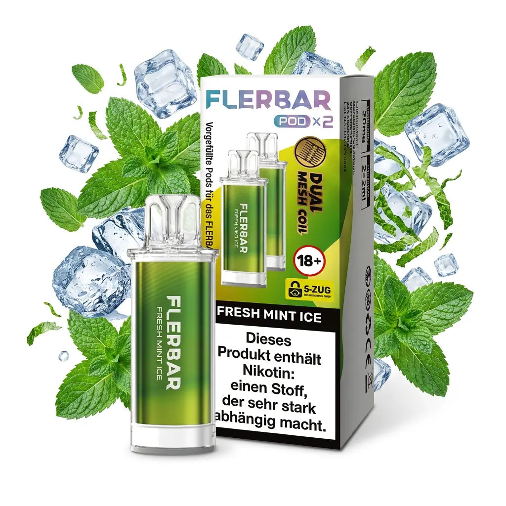 FLERBAR Pod X2 – Fresh Mint Ice – 20 mg/ml – 2er-Pack