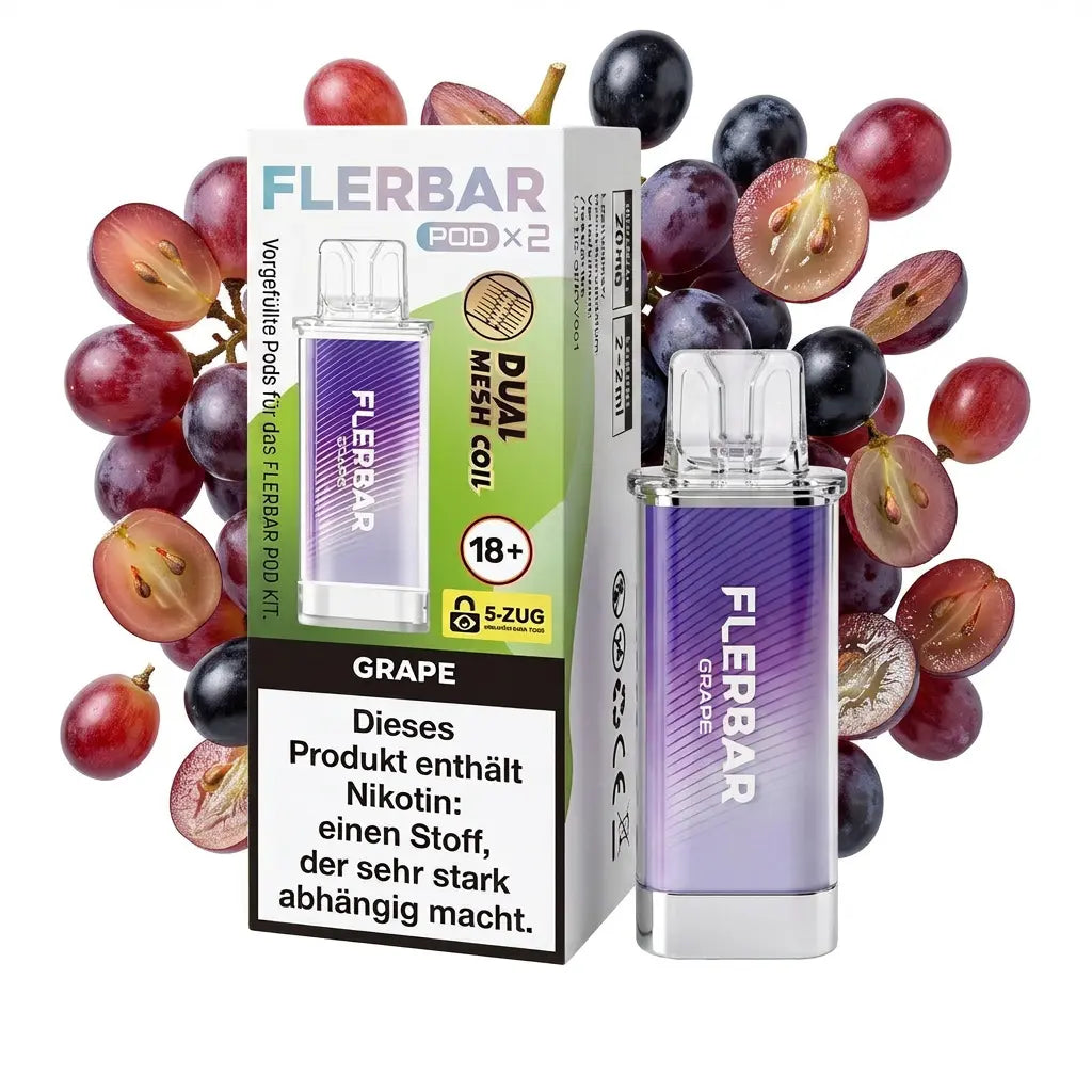 FLERBAR Pod X2 – Grape – 20 mg/ml – 2er-Pack