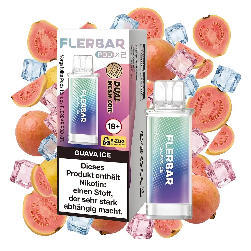 FLERBAR Pod X2 – Guava Ice – 20 mg/ml – 2er-Pack