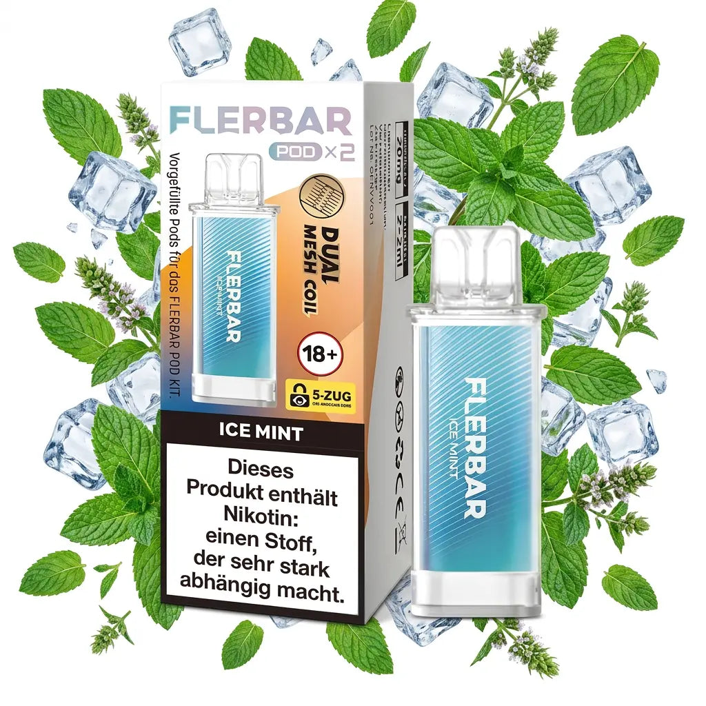FLERBAR Pod X2 – Ice Mint – 20 mg/ml – 2er-Pack
