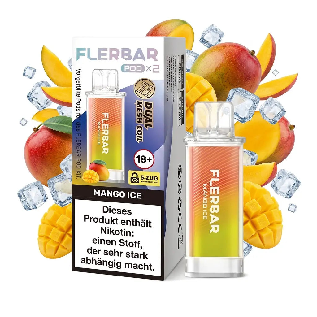 FLERBAR Pod X2 – Mango Ice – 20 mg/ml – 2er-Pack
