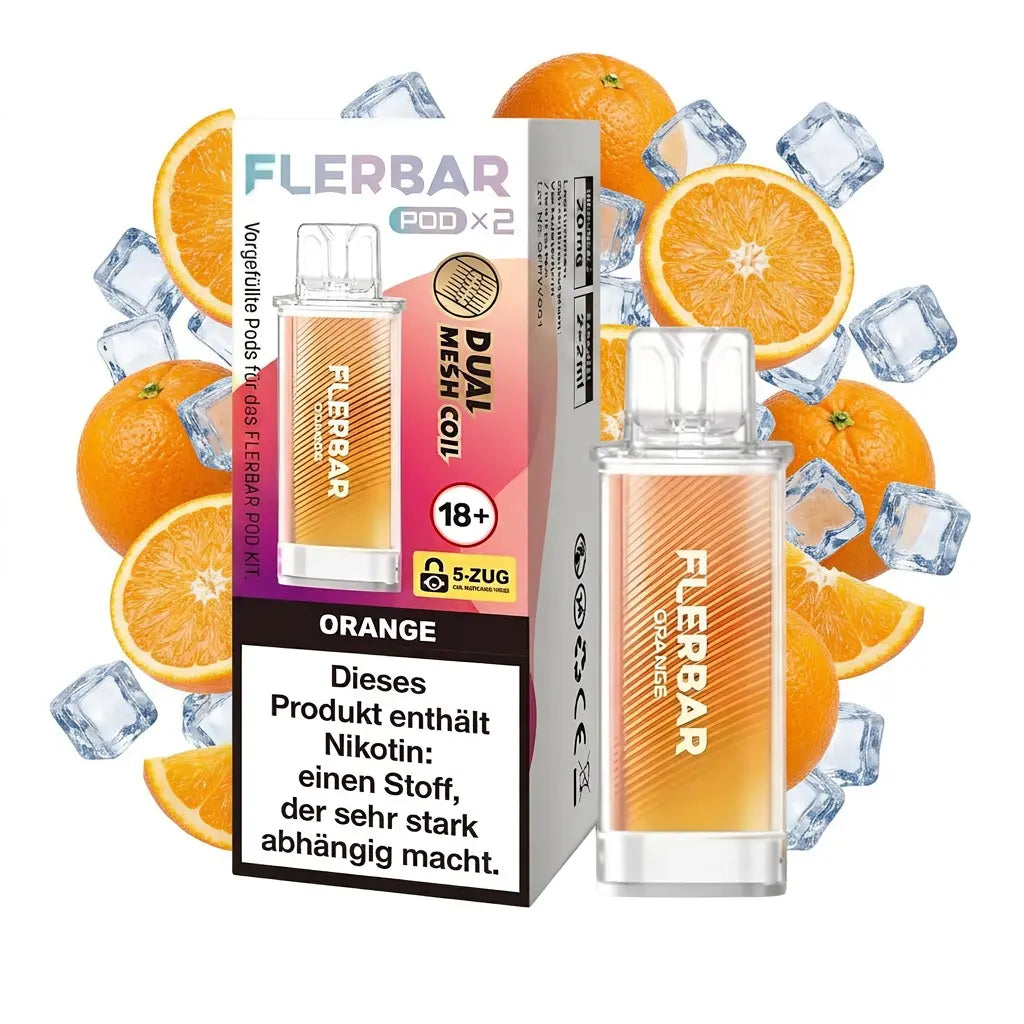 FLERBAR Pod X2 – Orange – 20 mg/ml – 2er-Pack