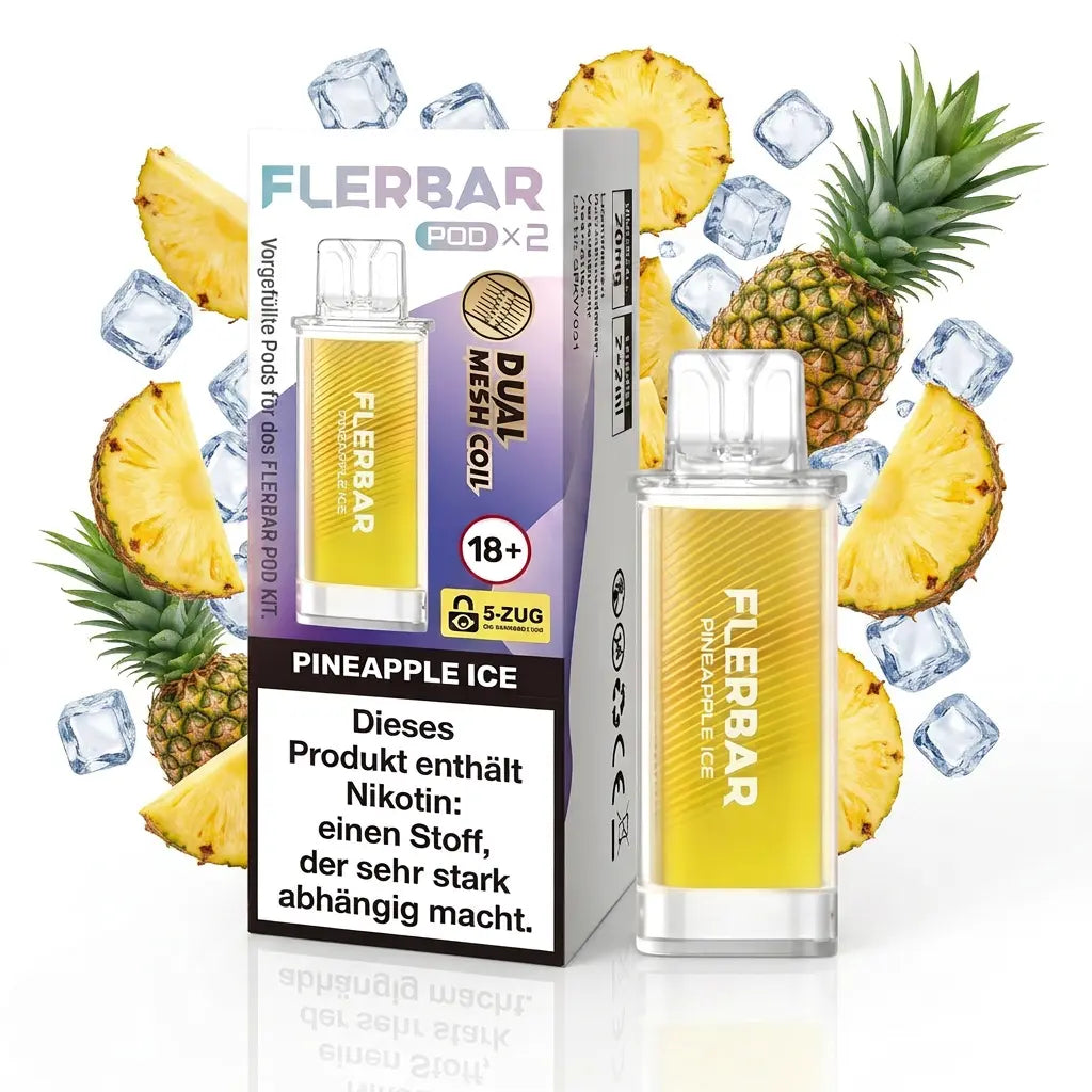 FLERBAR Pod X2 – Pineapple Ice – 20 mg/ml – 2er-Pack