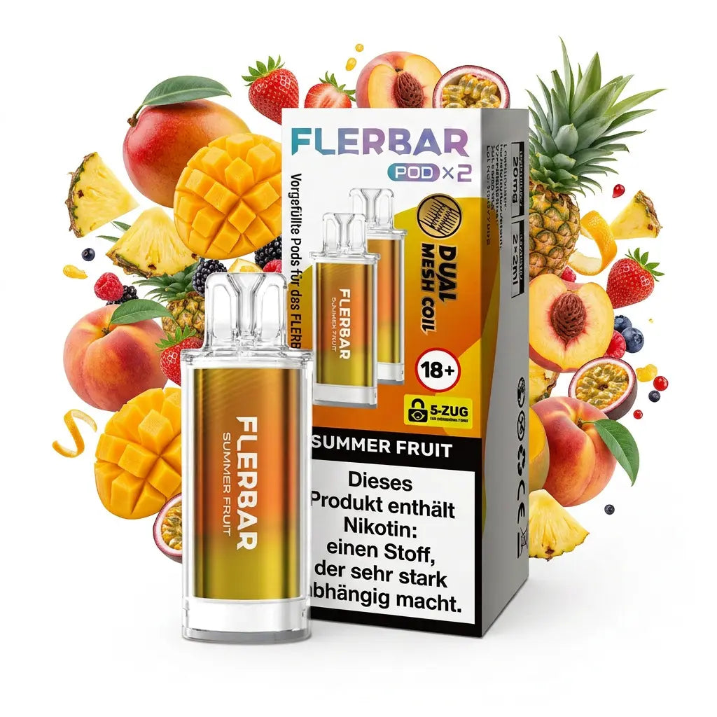 FLERBAR Pod X2 – Summer Fruit – 20 mg/ml – 2er-Pack